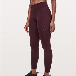 Lululemon Athletica Burgundy Leggings